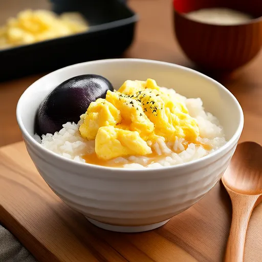 가지와 달걀을 넣은 죽