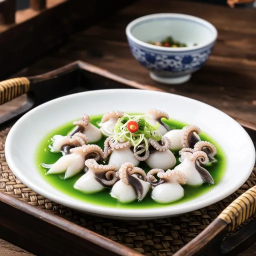 Boiled Octopus with Green Vinegar Dressing