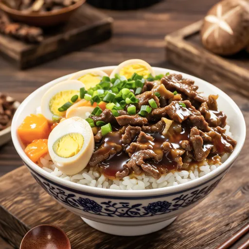 Beef and Green Onion Egg Bowl