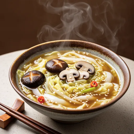 Chinese Soup with Cabbage and Ground Meat
