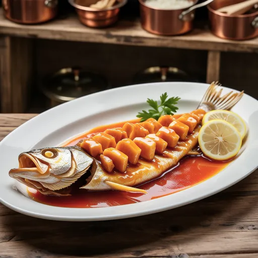 Braised Flounder with Tomato Sauce