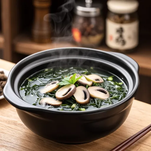 Shiitake Mushroom Perilla Seaweed Soup