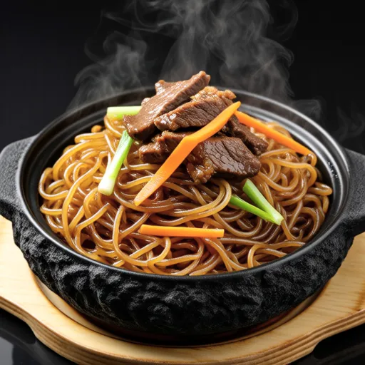 Stir-fried Glass Noodles with Beef and Carrot
