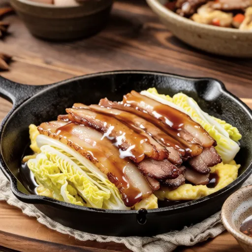 Cabbage Pancake with Pork Belly