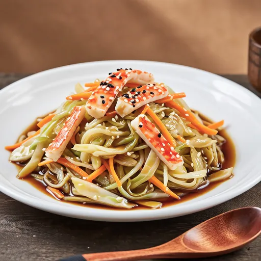 Cabbage and Crab Stick Stir-fry (Diet Side Dish)