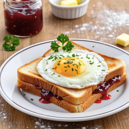 Cute Egg Toast with Bread