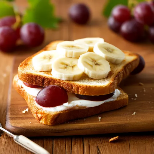 Sanduíche de Banana e Uva
