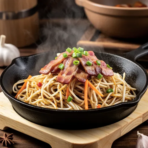 Bacon Stir-fried Bean Sprouts