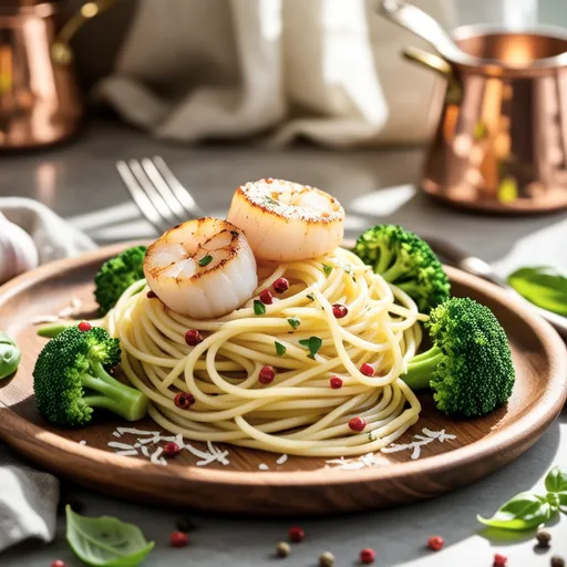 Scallop and Broccoli Peperoncino
