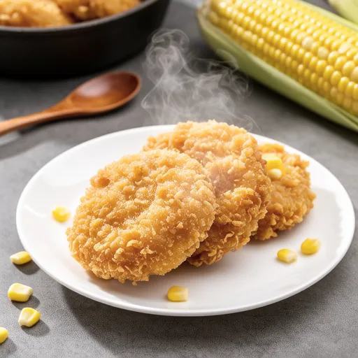Chicken Tender and Corn Pan-fried Patties