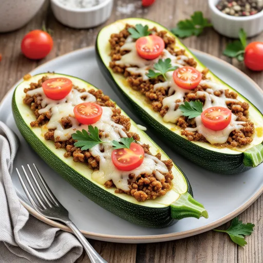 Whole Zucchini Meat Gratin