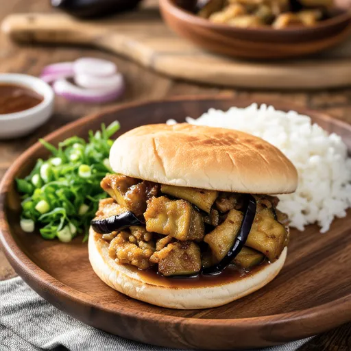 Eggplant Chunky Hamburger Steak