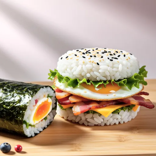 Custom Rice Burger for Breakfast