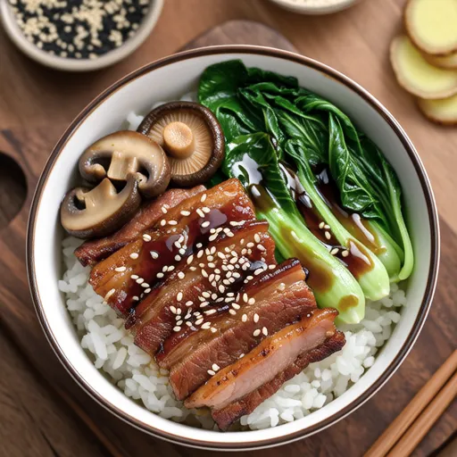 Pork and Chinese Cabbage Rice with Thick Sauce