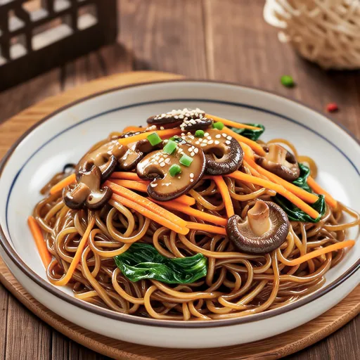 Korean Japchae (Stir-fried Glass Noodles)