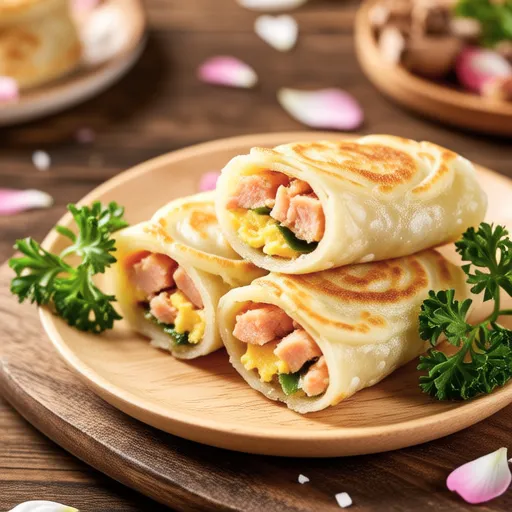 Heart-Shaped Crab Stick Pancakes