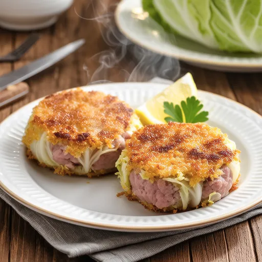 Meat Wrapped Cabbage Cutlet