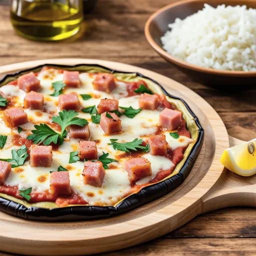 Eggplant Melty Pizza