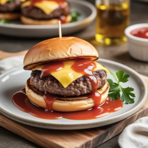 Double Cheese Hamburg Steak in Tomato Sauce