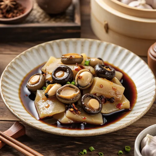 Konjac Steak with Mushroom Sauce