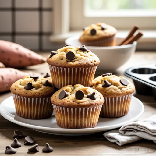 Sweet Potato Chocolate Chip Muffins