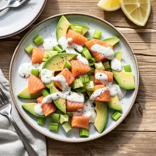 Salmon and Avocado Yogurt Salad