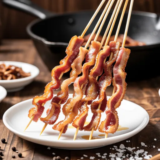 Bacon Rice Cake Skewers