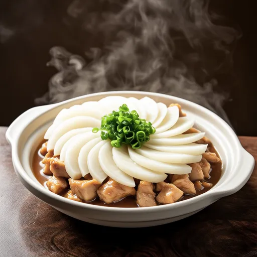 Daikon and Tsukune Mille-feuille Steamed