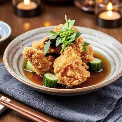 山形のだし付き唐揚げ