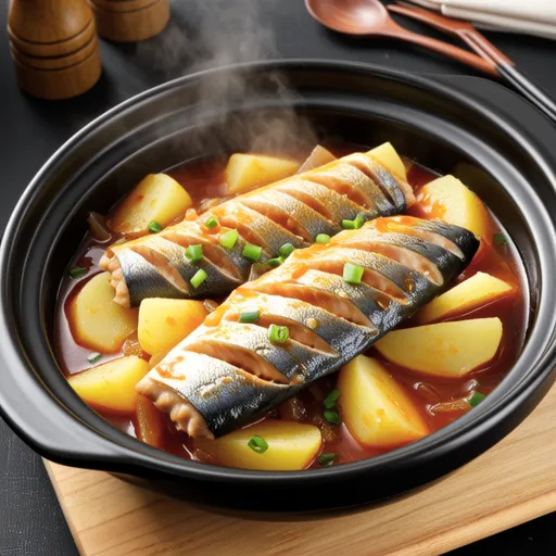Braised Spanish Mackerel with Potatoes