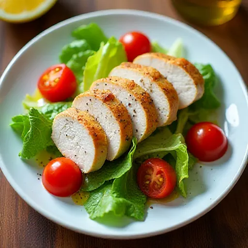 Einfacher gerösteter Hähnchensalat