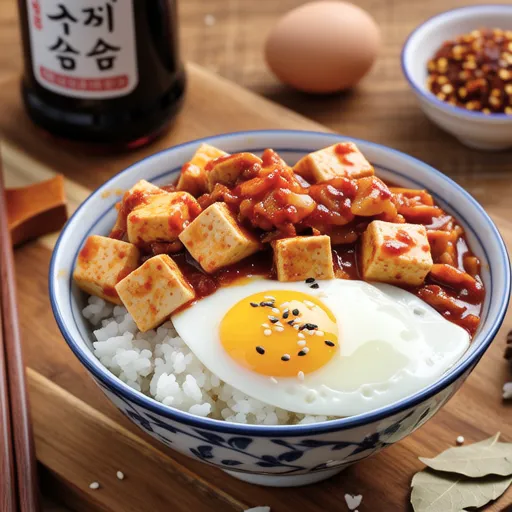Tofu Kimchi Rice Bowl