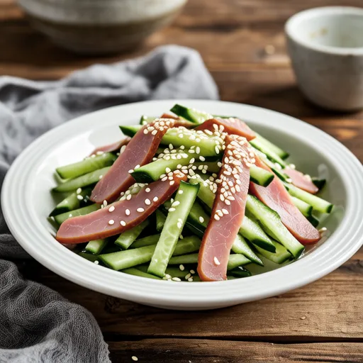 Ham and Cucumber Sesame Salad