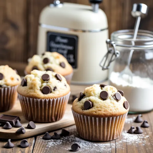 Fresh Cream Chocolate Chip Muffins