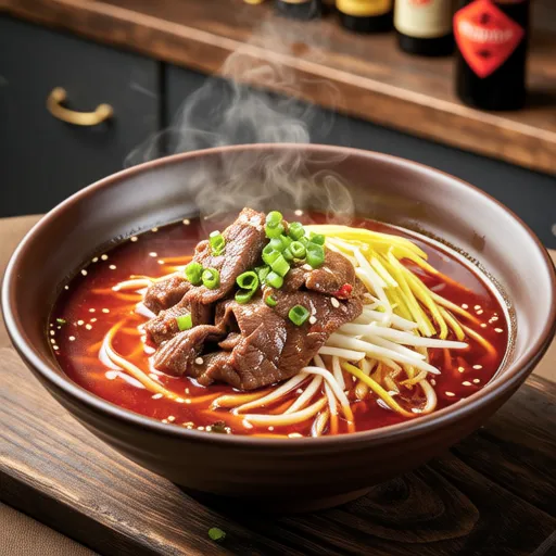 Spicy and Refreshing Korean Beef Soybean Sprout Radish Soup