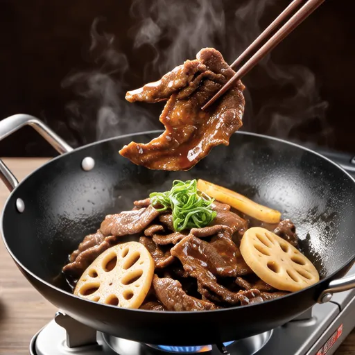 Beef and Lotus Root Oyster Stir-fry