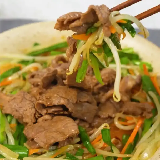 ラム肉でジンギスカン風炒め