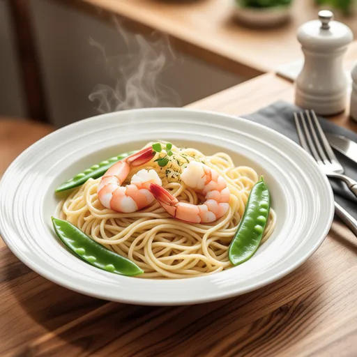 Shrimp Cream One-Pan Spaghetti