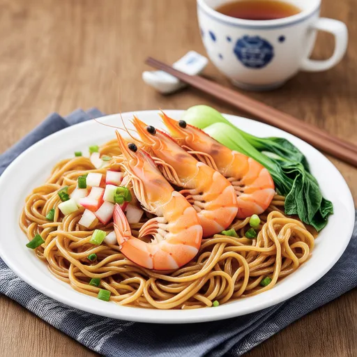 Shrimp Crispy Fried Noodles with Thick Sauce