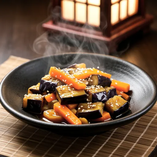 Eggplant and Carrot Miso Stir-fry
