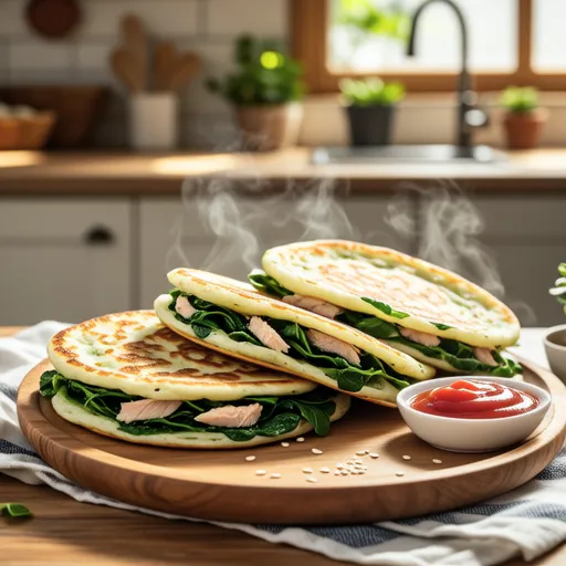 Tuna Spinach Pancakes