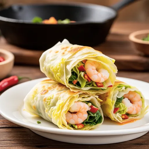 Spring Cabbage Shrimp Pancake
