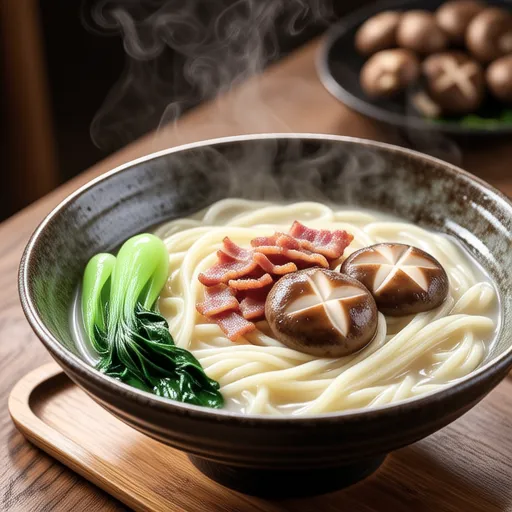 Mizuna and Shimeji Soup Pasta