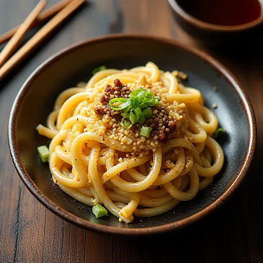 Negi and Ground Pork Japanese-style Pasta