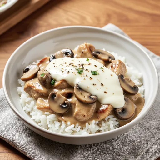 Chicken and Mushroom Cream Rice