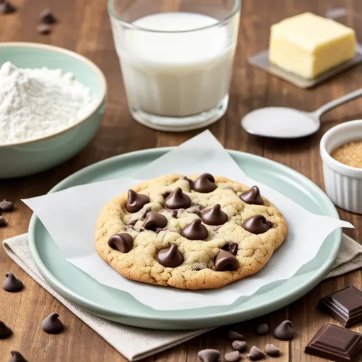 Chewy Chocolate Chip Cookie in Microwave
