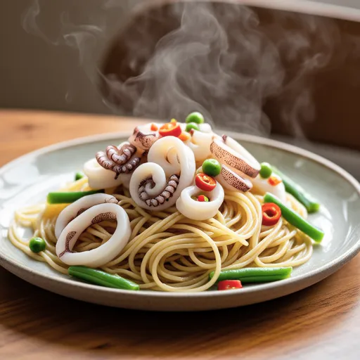 Squid and Green Bean Japanese-style Peperoncino
