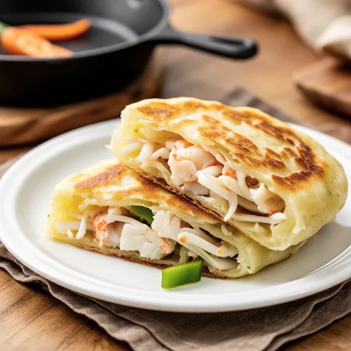 Enoki Mushroom Lobster Pancake