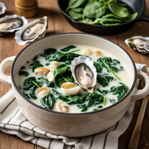 Spinach and Oyster Cream Stew