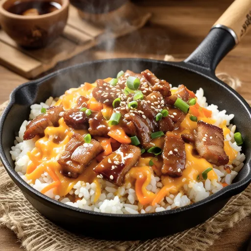 Sweet and Spicy Cheese Fried Rice